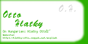 otto hlatky business card
